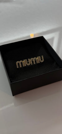 Broche dorée & strass