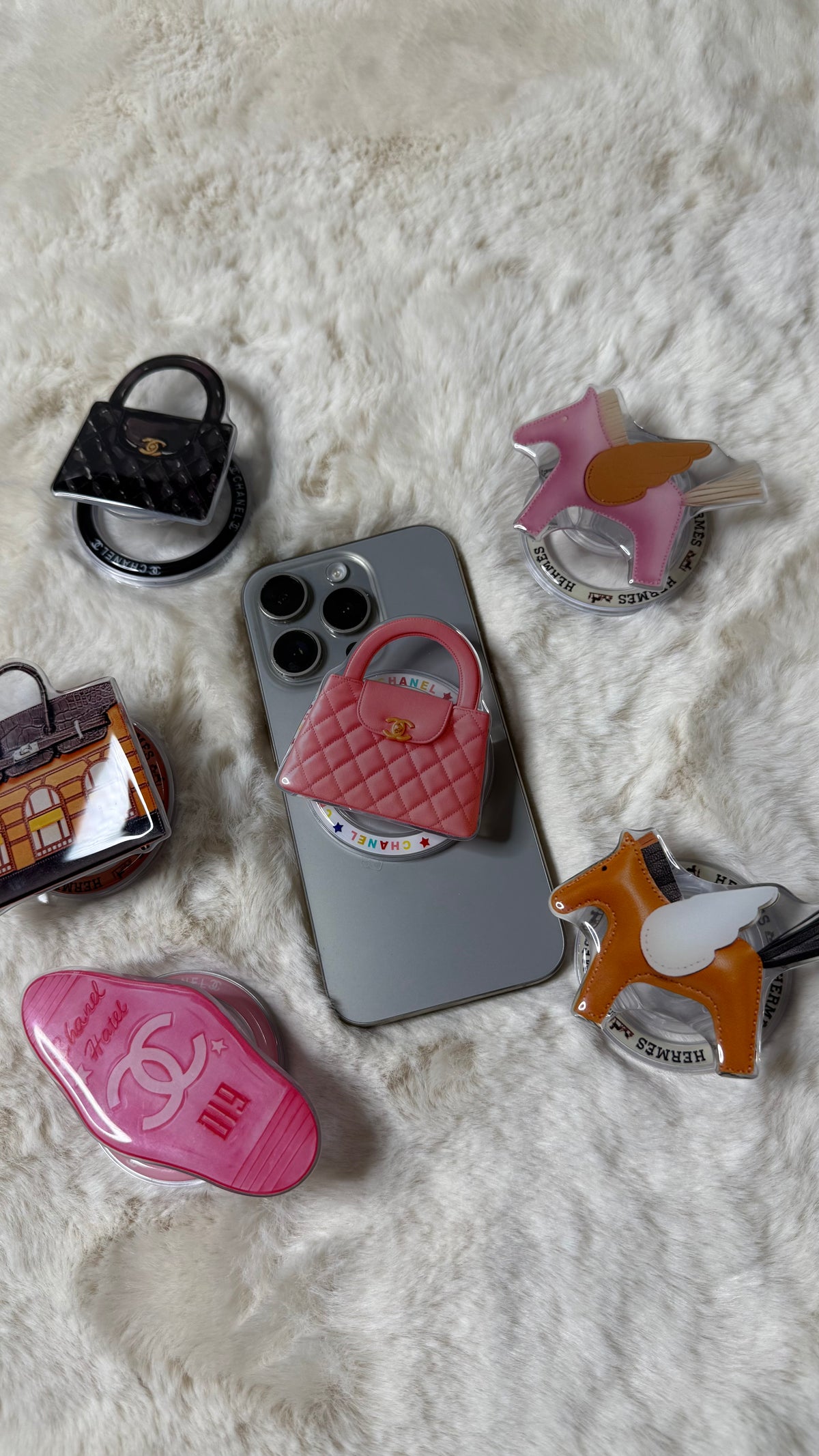 Support téléphone - Pink Bag