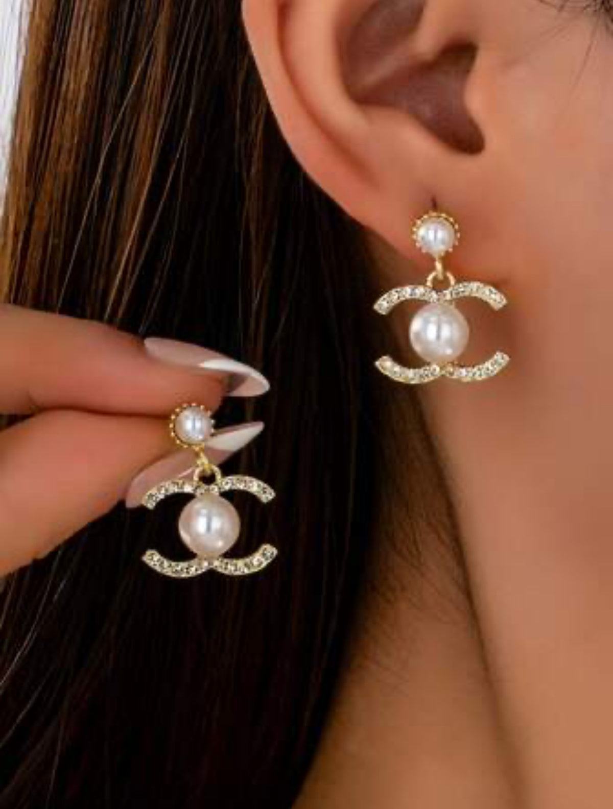 Boucles d’oreilles perles et plaqué argent